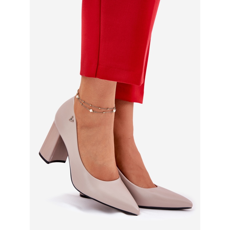 Bombas elegantes en el pilar Vinceza 62220 Gray gris 1