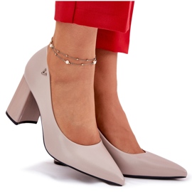 Bombas elegantes en el pilar Vinceza 62220 Gray gris 9