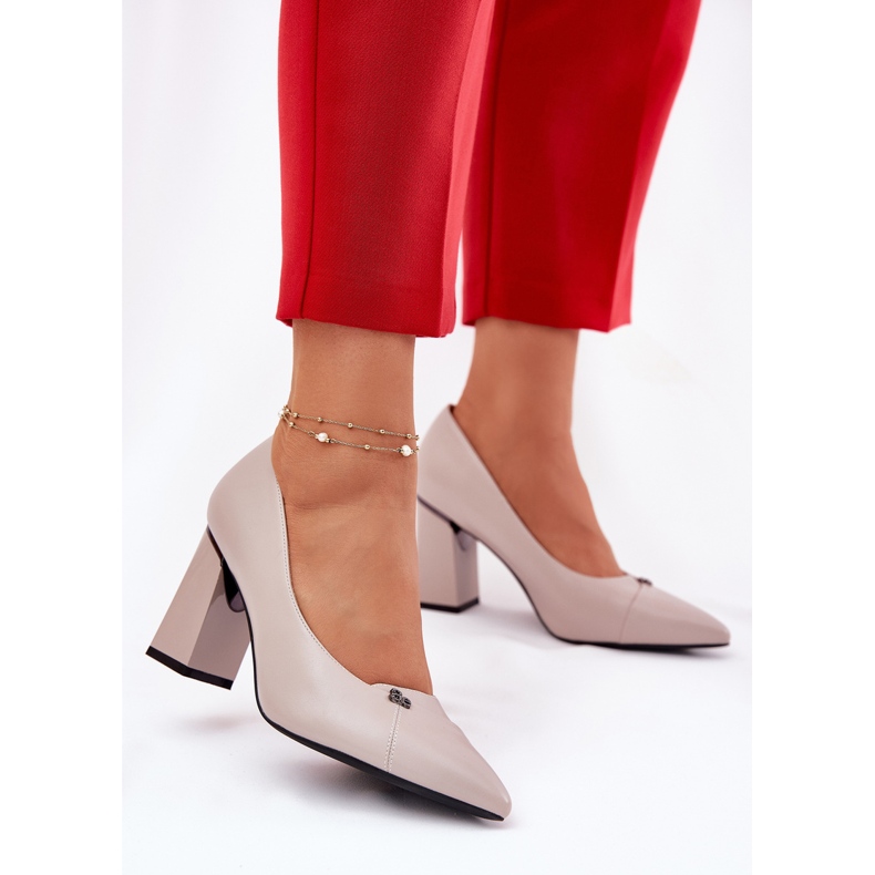 Bombas en el poste elegante Vinceza 62224 Gray gris 2