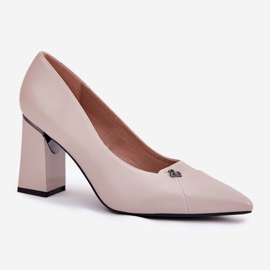 Bombas en el poste elegante Vinceza 62224 Gray gris 4