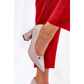 Bombas en el poste elegante Vinceza 62224 Gray gris 5