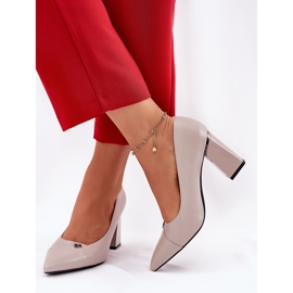 Bombas en el poste elegante Vinceza 62224 Gray gris 6