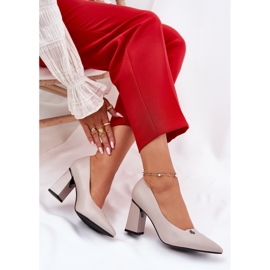 Bombas en el poste elegante Vinceza 62224 Gray gris 7