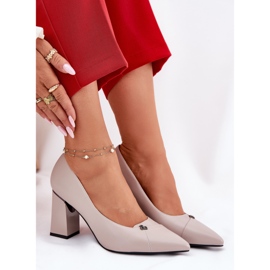 Bombas en el poste elegante Vinceza 62224 Gray gris 8