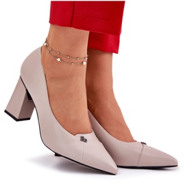 Bombas en el poste elegante Vinceza 62224 Gray gris 10