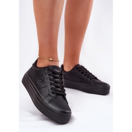 Eco Leather Women's Sneakers en la plataforma Big Star RR274299 Negro 2