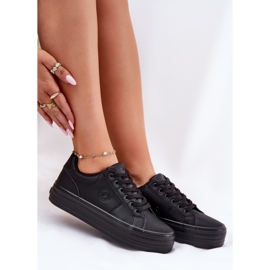 Eco Leather Women's Sneakers en la plataforma Big Star RR274299 Negro 7