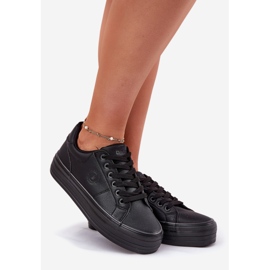 Eco Leather Women's Sneakers en la plataforma Big Star RR274299 Negro 1