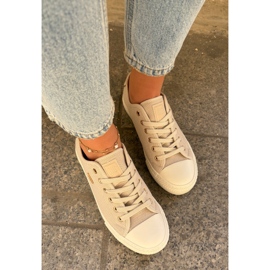 Zapatillas de deporte de material para mujeres Big Star RR274767 beige 3