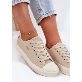 Zapatillas de deporte de material para mujeres Big Star RR274767 beige 7