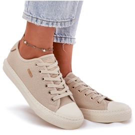 Zapatillas de deporte de material para mujeres Big Star RR274767 beige 11