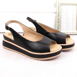 Filippo W PAW533 sandalias plataforma piel negro 6