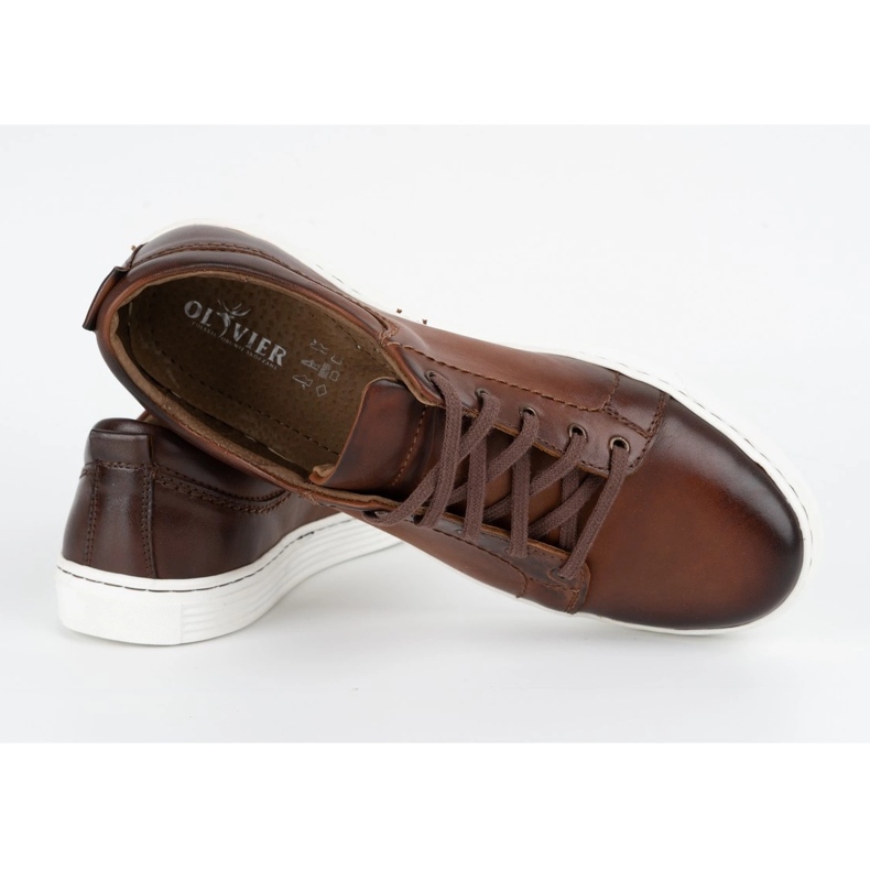 Olivier Zapato casual hombre piel 946MA marrón 3