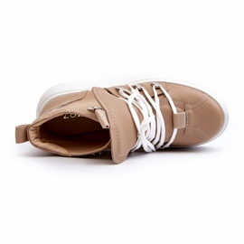 Zazoo 3416 Zapatillas Deportivas Mujer Piel, Beige 4