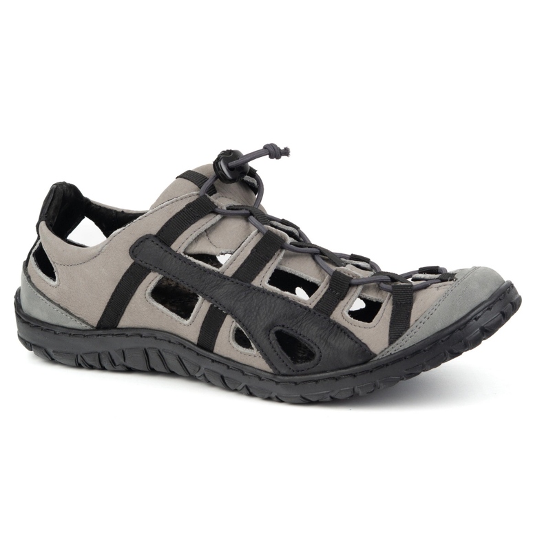 Olivier Zapatos de cuero para hombres, bicicleta aireada 262 kz gris 1