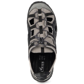 Olivier Zapatos de cuero para hombres, bicicleta aireada 262 kz gris 5