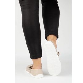 Ballerinas Women Ballerinas Olivier 1286 - Zapatos de cuero con una hebilla para las estilizaciones cotidianas y elegantes beige 8