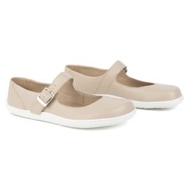 Ballerinas Women Ballerinas Olivier 1286 - Zapatos de cuero con una hebilla para las estilizaciones cotidianas y elegantes beige 13
