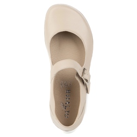 Ballerinas Women Ballerinas Olivier 1286 - Zapatos de cuero con una hebilla para las estilizaciones cotidianas y elegantes beige 3
