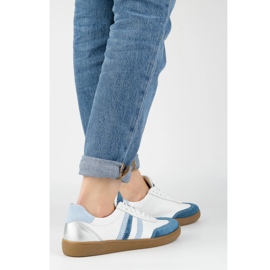 Zapatillas de cuero para mujeres Olivier N1234S2 blanco 1