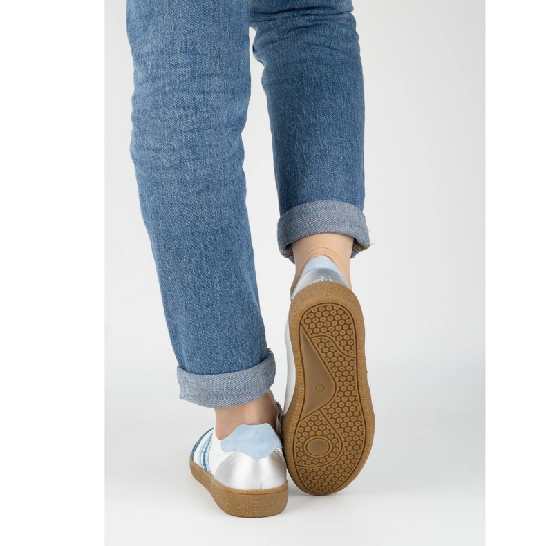 Zapatillas de cuero para mujeres Olivier N1234S2 blanco 2