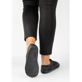 Olivier Zapatillas de zapatillas minimalistas de mujer descalzo 1288pol serpiente negra negro 8