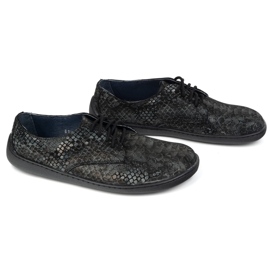 Olivier Zapatillas de zapatillas minimalistas de mujer descalzo 1288pol serpiente negra negro 3