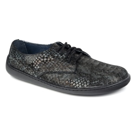 Olivier Zapatillas de zapatillas minimalistas de mujer descalzo 1288pol serpiente negra negro 6