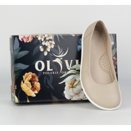 Olivier Las bombas minimalistas de mujeres descalzos resbalaron 1771pol beige 10