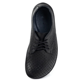 Olivier Sneakers de fletas de trabajo minimalistas de mujer descalzo de mujeres 1288 Pol Black negro 7