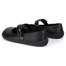 Ballerinas femeninos descalzos Olivier 1770pol de cuero con hebilla negra negro 5