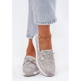 Zapatos de gamuza hechos de cuero natural en la plataforma Gray Artiker 56C2104 gris 3