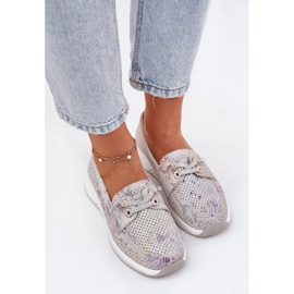 Zapatos de gamuza hechos de cuero natural en la plataforma Gray Artiker 56C2104 gris 5