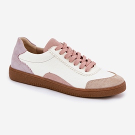 Zapatillas de cuero para mujeres Zazoo N1220 White blanco 5