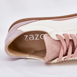 Zapatillas de cuero para mujeres Zazoo N1220 White blanco 2