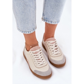 Zapatillas de cuero para mujeres Zazoo N1220 beige 6