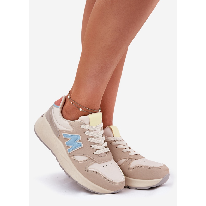 Evento Zapatillas con Plataforma para Mujer, Beige 1