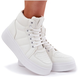 Evento Altas zapatillas de deporte para mujeres en la plataforma blanca blanco 9