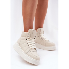 Evento Zapatillas de deporte femeninas altas en la plataforma beige 2