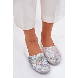 Ballerinas de cuero con un patrón Maciejka T1930-38 White blanco 3