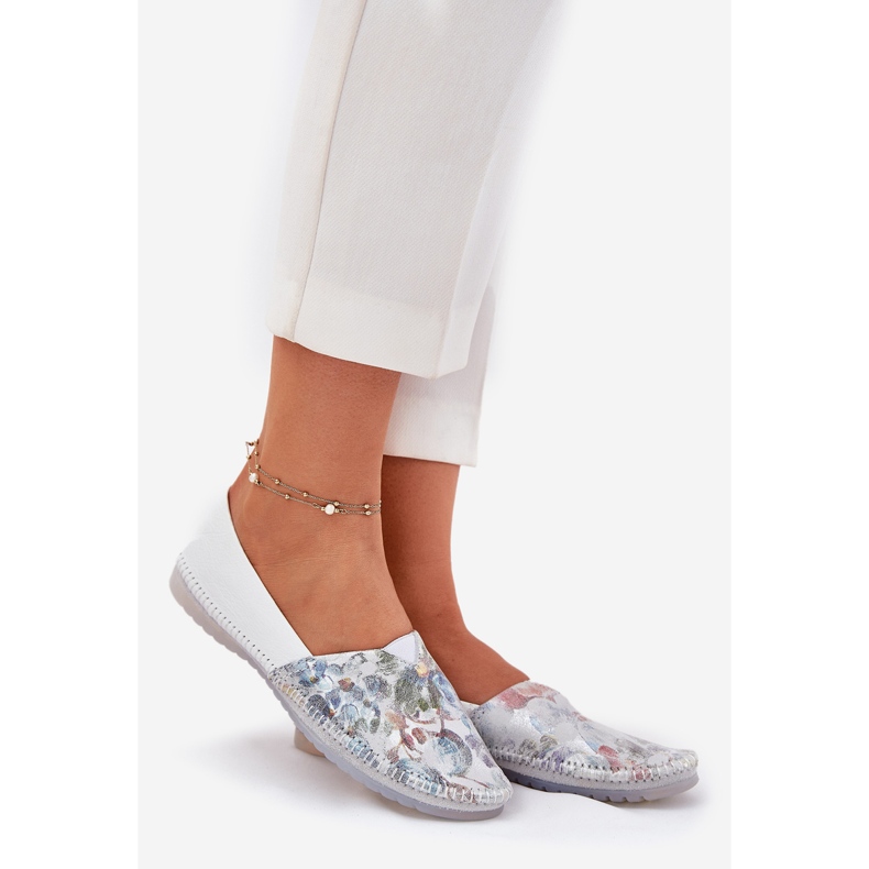 Ballerinas de cuero con un patrón Maciejka T1930-38 White blanco 1 Ballerinas de cuero con un patrón Maciejka T1930-38 White blanco 1
