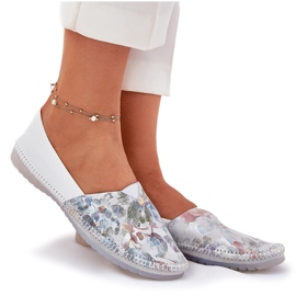 Ballerinas de cuero con un patrón Maciejka T1930-38 White blanco 7