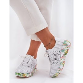 Zapatos de mujer de cuero para mujeres para el Artiker 56C1532 White blanco 4