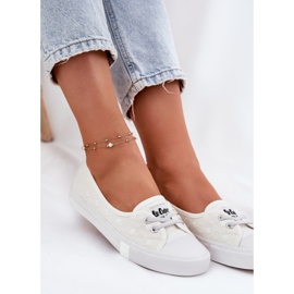 Zapatillas de zapatillas de zapatillas con bordado Lee Cooper LCW-25-31-3447L White blanco 8