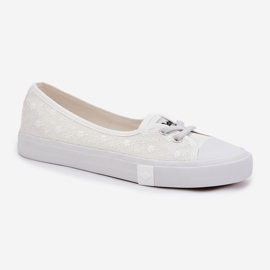 Zapatillas de zapatillas de zapatillas con bordado Lee Cooper LCW-25-31-3447L White blanco 4
