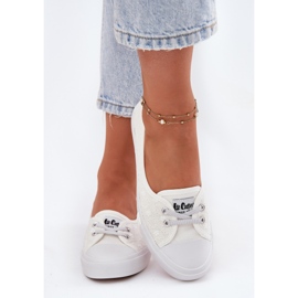Zapatillas de zapatillas de zapatillas con bordado Lee Cooper LCW-25-31-3447L White blanco 3