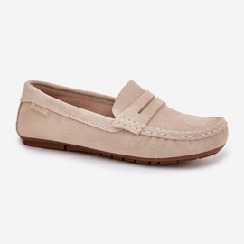 Mocasines de gamuza femenina Big Star RR274947 beige 8