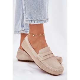 Mocasines de gamuza femenina Big Star RR274947 beige 9