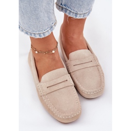 Mocasines de gamuza femenina Big Star RR274947 beige 10