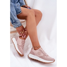 Zapatillas de deporte femeninas en la plataforma Big Star RR2744489 Hi-Polish Pink System rosado 13